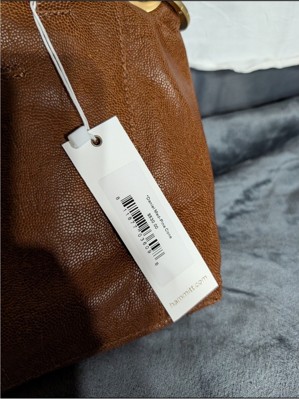 Hammitt Daniel Medium Camel leather satchel NWT shoulder & crossbody straps - Picture 3 of 10